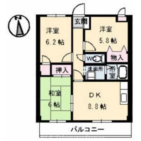 フィネス2000の物件間取画像